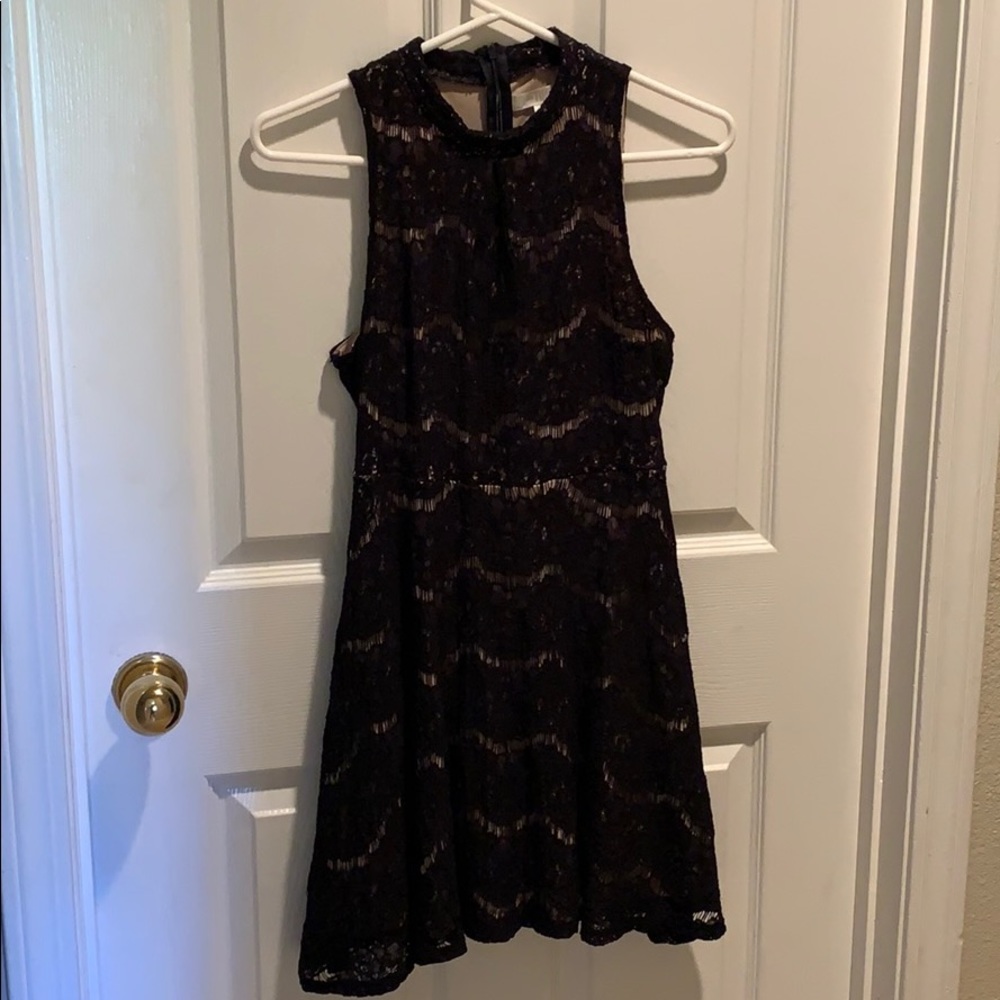 Macy’s black and cream dress